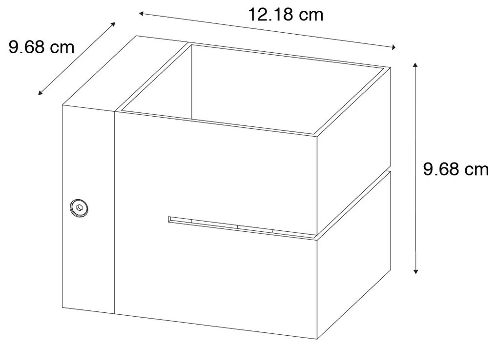 Zestaw 2 inteligentnych lamp ściennych ciemny brąz 9,7 cm w tym WiFi G9 - Transfer Groove