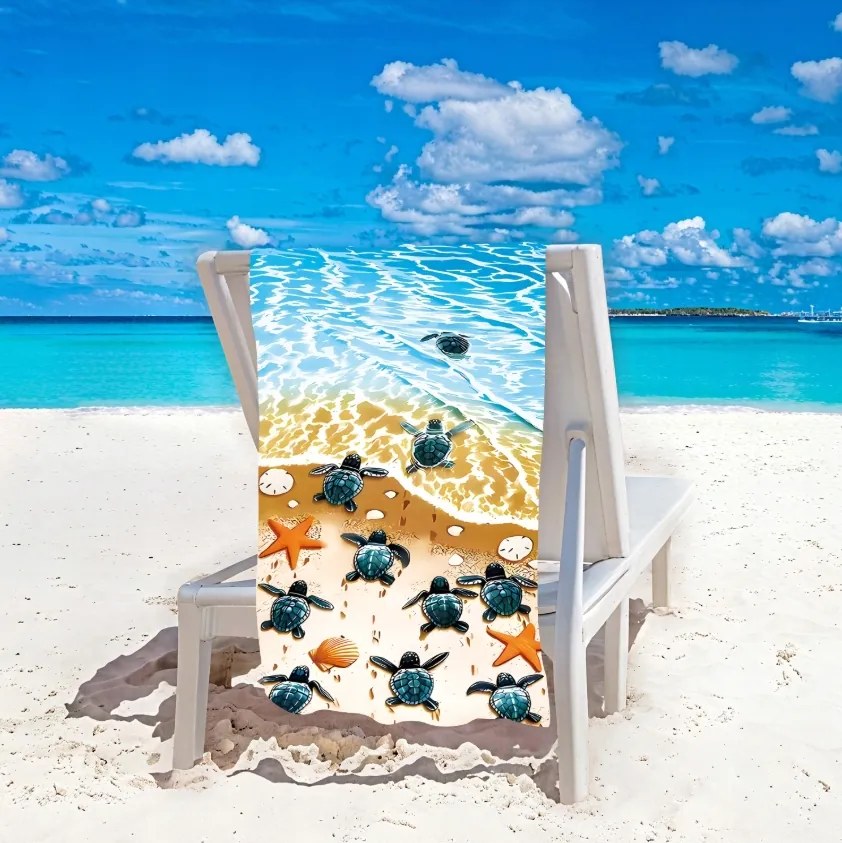 Ręcznik plażowy LIFE 100x180 cm kolorowy, 100% mikrofibra