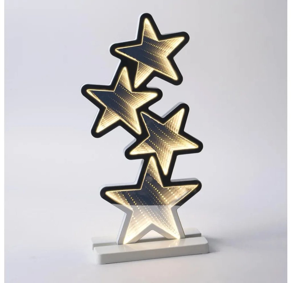 Zewnętrzna świąteczna dekoracja LED, 3,6 W / 230 V, IP44, ciepła biała — gwiazdy