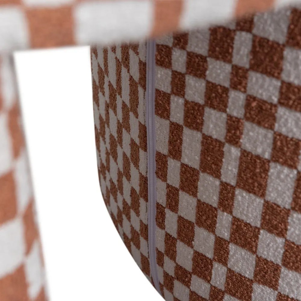 Pomarańczowy tapicerowany stołek Charlie – WOOOD