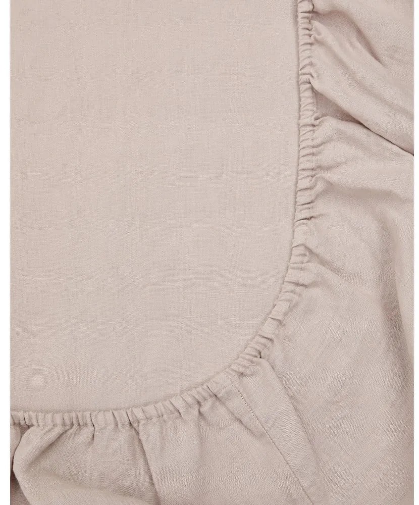 Szarobrązowe bawełniane prześcieradło z gumką 150x200 cm Simmel – Kave Home