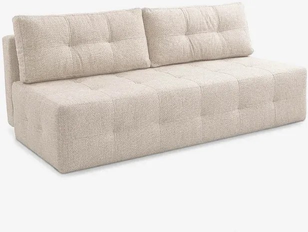 Sofa z Funkcją Spania MORANA Kremowa Szenil Nowoczesna