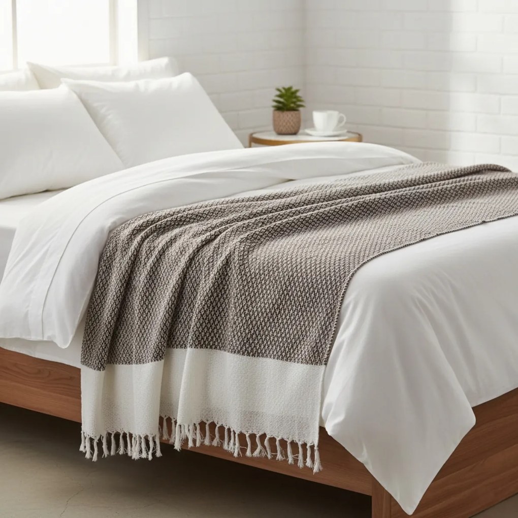 Bawełniana narzuta na łóżko, 130 x 160 cm