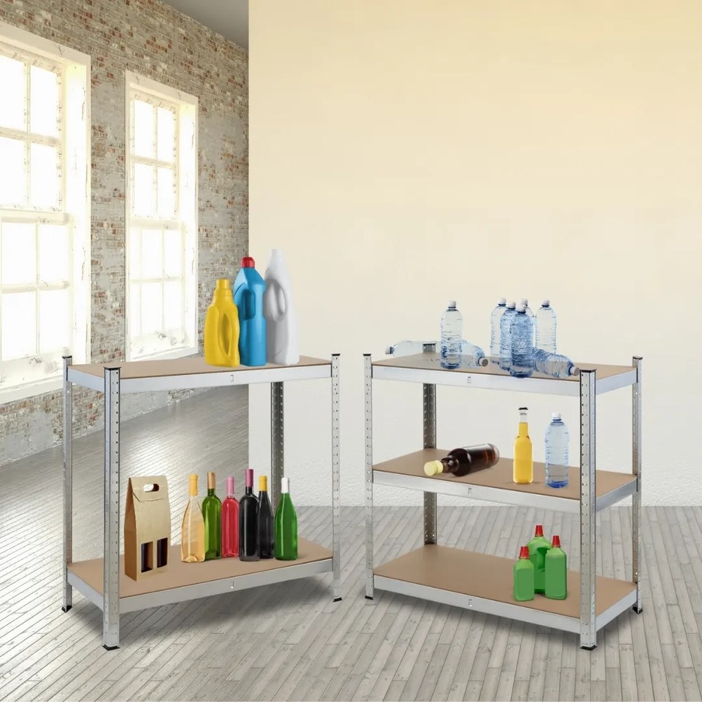 Regał o dużej nośności HEAVY, maks. 875kg, 90x40x180cm, srebrna Jurhan