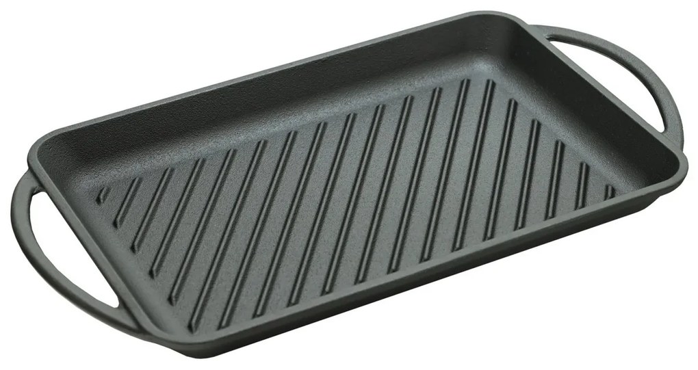 Cattara 13062 Patelnia grillowa z uchwytami Żeliwo, 33 x 21,5 cm