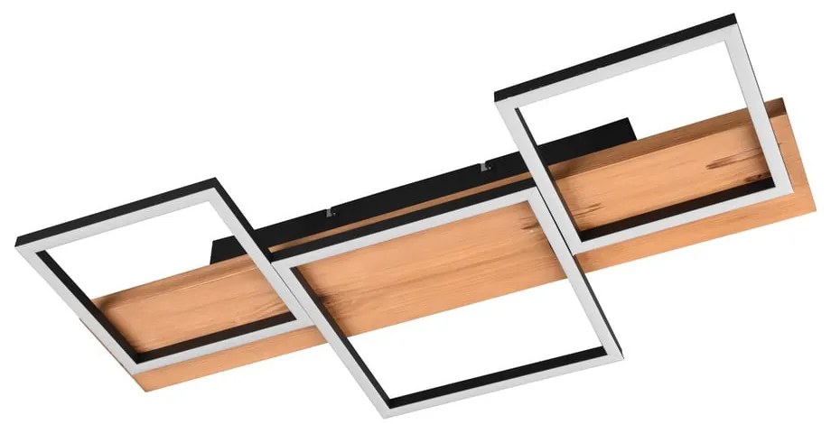 Czarno-naturalna lampa sufitowa LED ze ściemniaczem 34x65 cm Harper – Trio