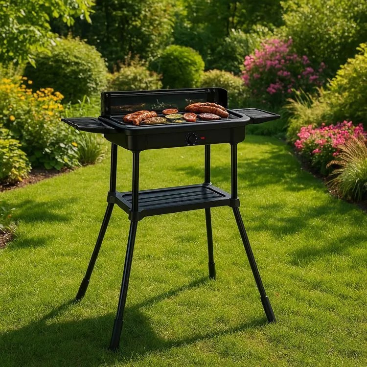 Grill elektryczny 3w1 - grill stojący, stołowy i płyta grillowa BQ231-SWGF