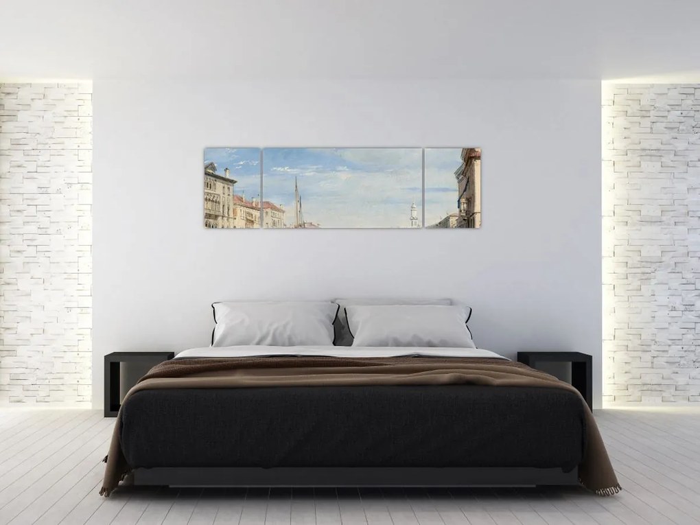 Obraz - Richard Parkes Bonington, The Grand Canal, reprodukcje (170x50 cm)