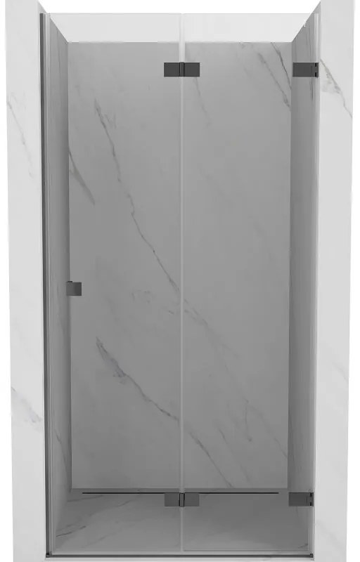 Mexen Lunar-F drzwi prysznicowe składane prawe 55 cm, transparent, gun metal - 836-055-000-95-00-P