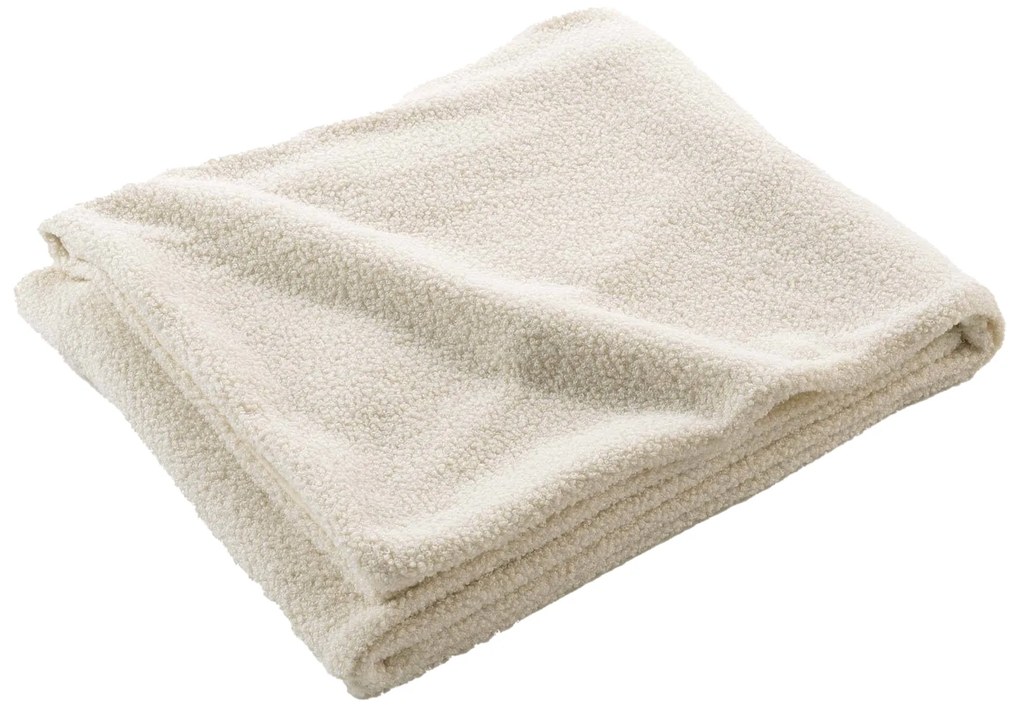 Miękki koc polarowy WOOLY, efekt boucle, 125 x 150 cm