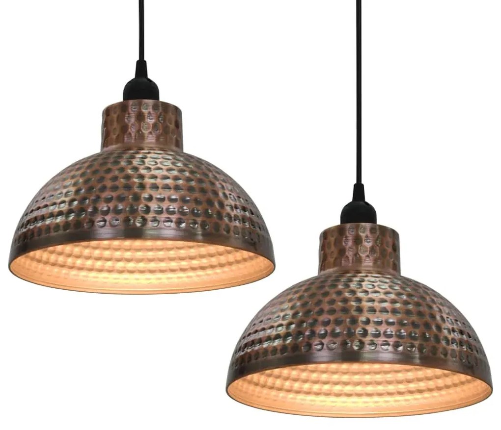 Komplet dwóch metalowych lamp wiszących - EX16 F8-E62