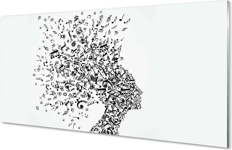 Panel szklany do Kuchni Umysł pełen Muzyki
