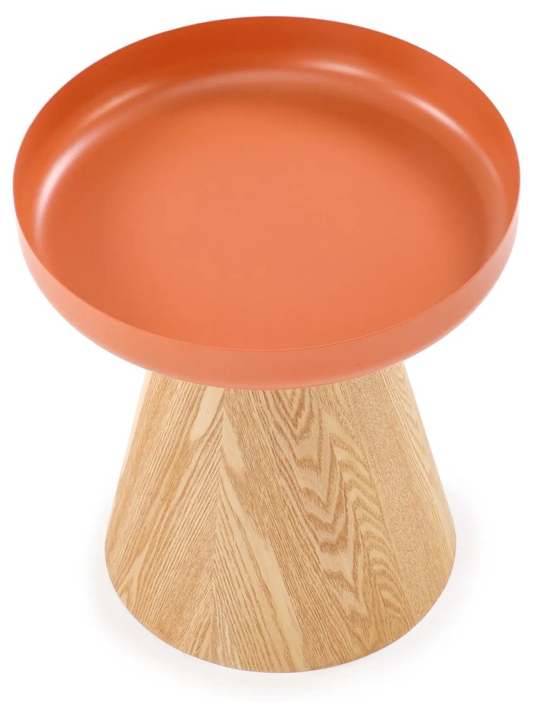 GINA Ława Stolik kawowy Cynamonowy Skandynawski fi.40 cm Okrągły Naturalny