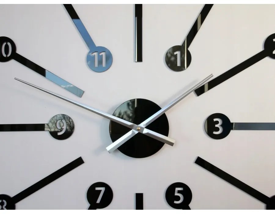 Zegar ścienny naklejany duży nowoczesny akrylowy na ścianę do salonu loft