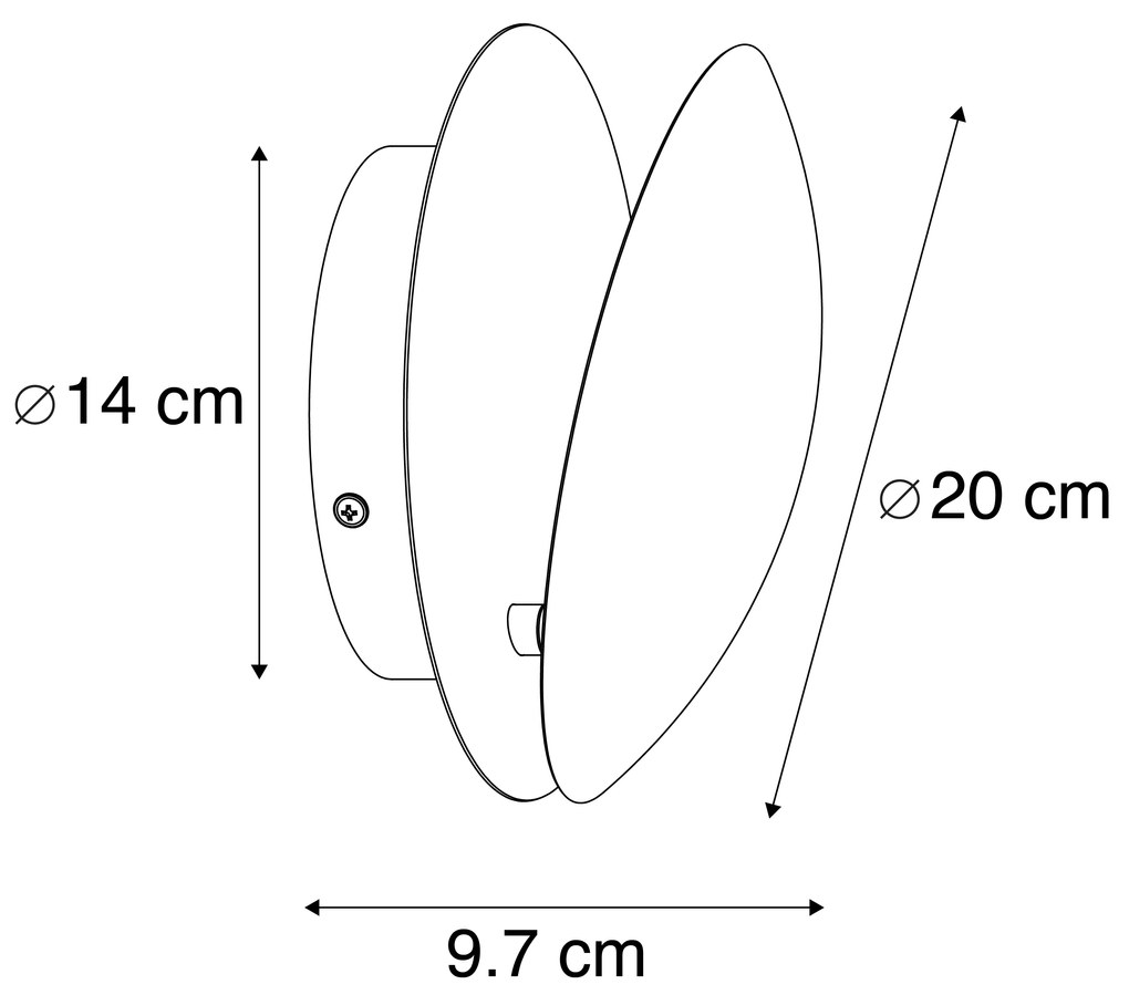 Nowoczesna lampa ścienna miedziana - Sunrise