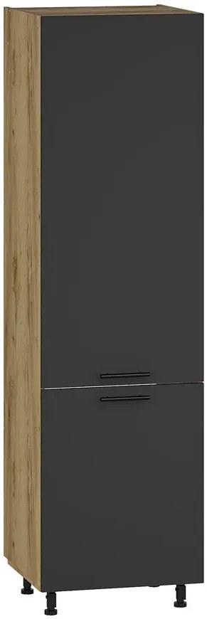 Kuchenna szafka do zabudowy lodówki dąb craft + antracyt S1-S48