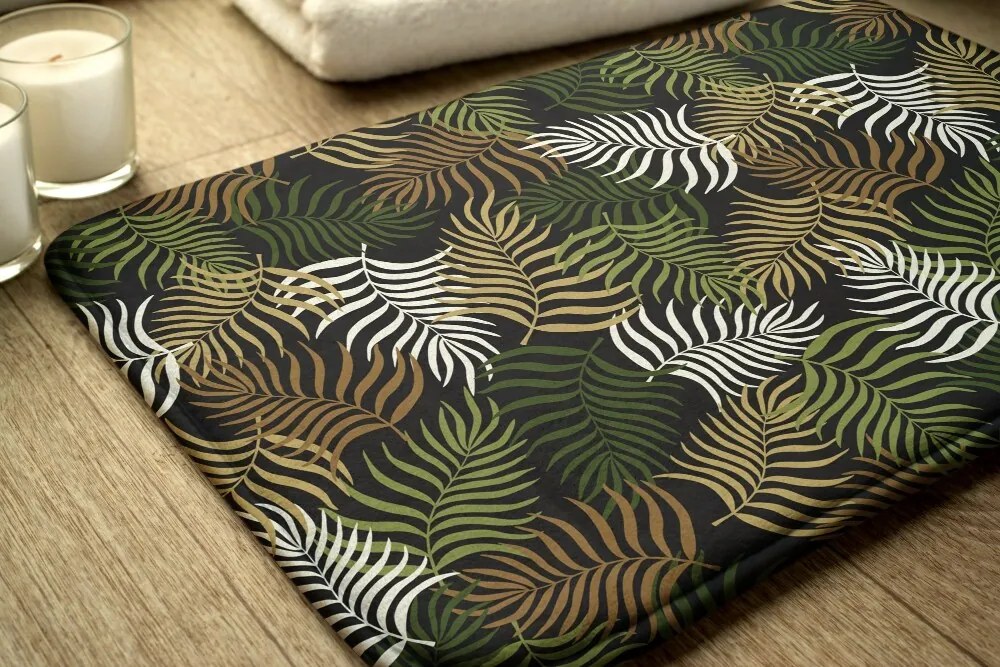 Dywanik antypoślizgowy do łazienki Dywanik antypoślizgowy do łazienki Roślinny wzór