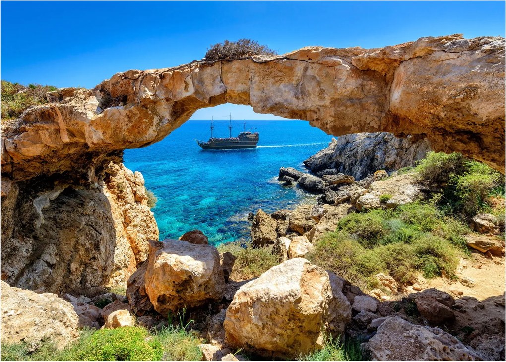 Obraz na szkle - Cape Greco (70x50 cm)