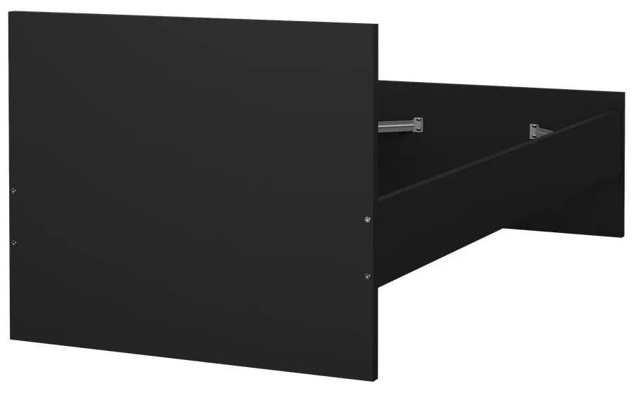 Czarne łóżko jednoosobowe 90x190 cm Naia – Tvilum