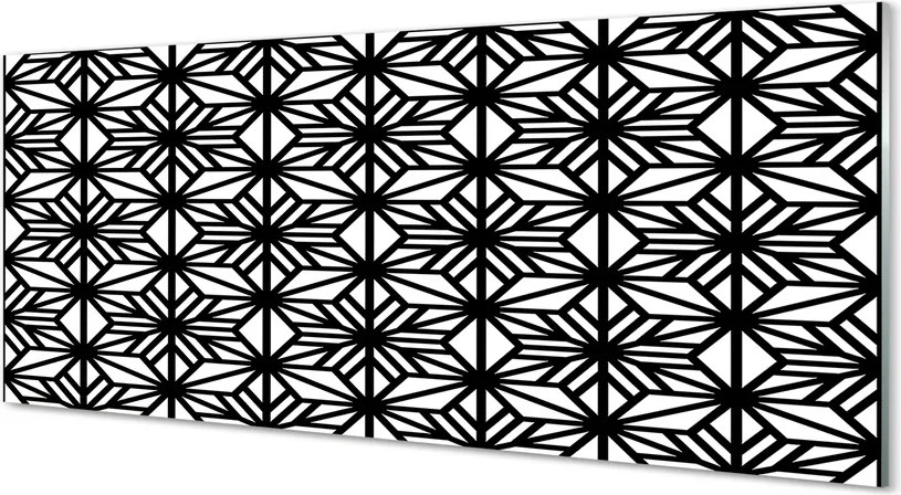 Szklany Panel Geometryczne Motywy Kwiatowe