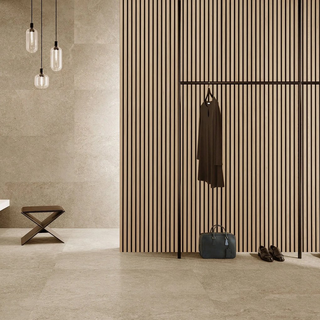 Drewniany panel akustyczny, 2400 x 600 mm, B2BP006, dąb bejcowany