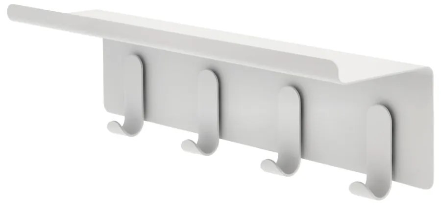 Jasnoszary stalowy wieszak ścienny z półką 11,5 cm A-Hallway – Zone