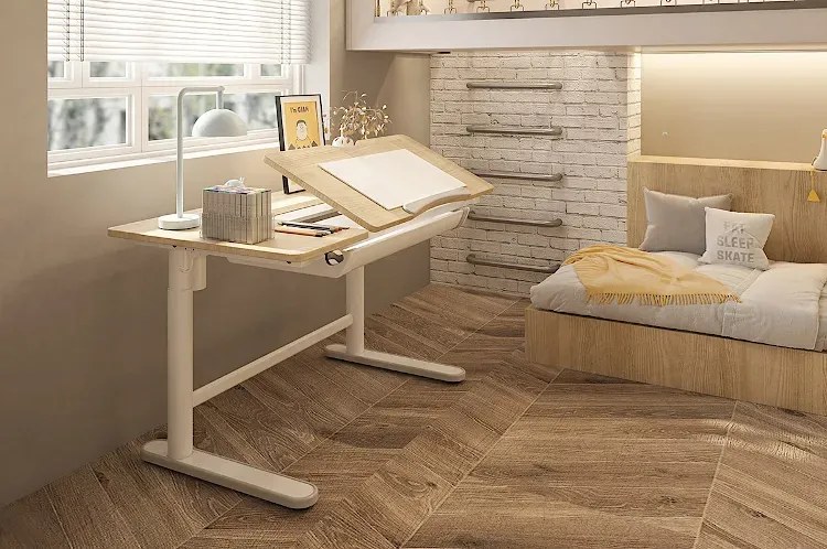 Regulowane dziecięce biurko elektryczne ergonomiczne - Qall 2X