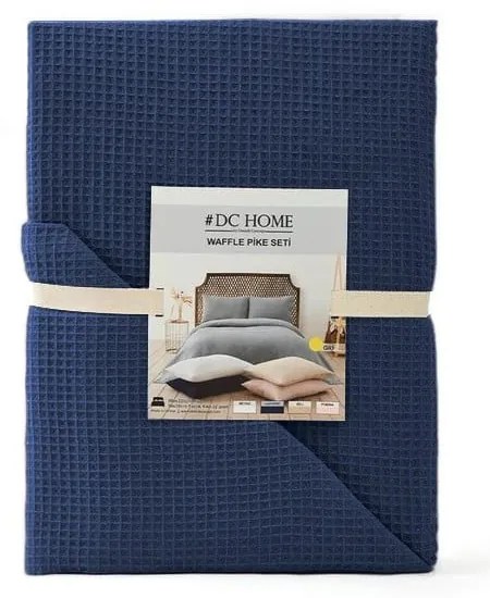 Ciemnoniebieska narzuta 200x220 cm Waffle – Mijolnir