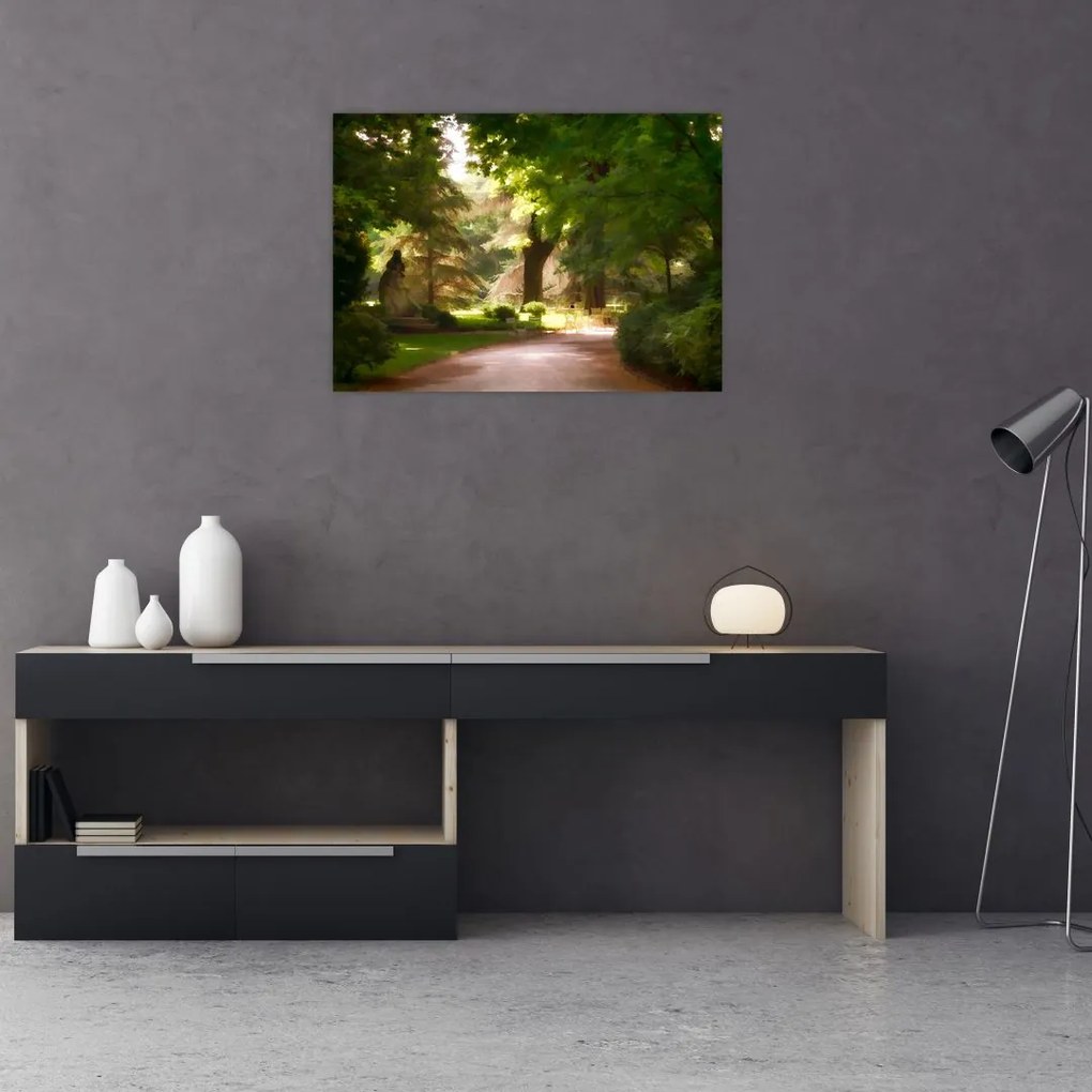 Obraz na szkle - park (70x50 cm)