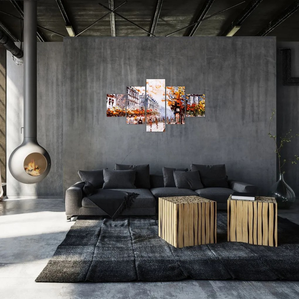 Obraz - Życie w mieście (125x70 cm)