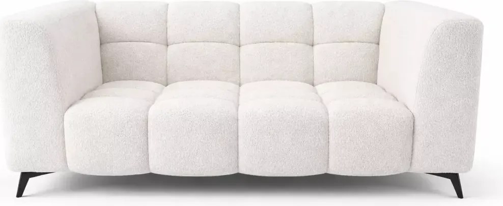 Sofa dwuosobowa Bella do salonu - nowoczesna tapicerowana kanapa z przeszyciami