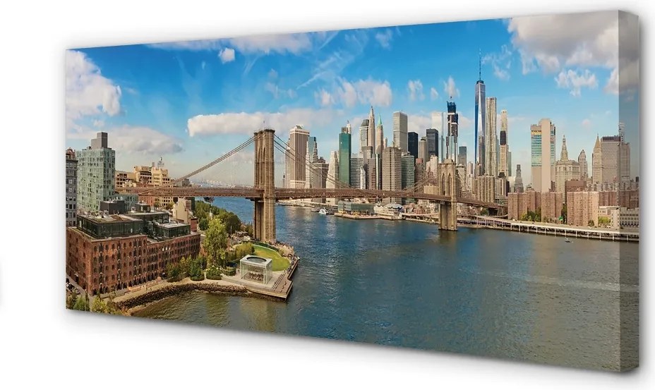 Fotoobraz na płótnie Most i Panorama Metropolii