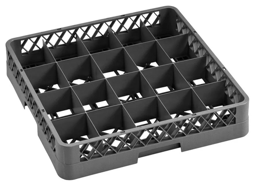 Kosz do zmywarki na szkło, 500 x 500 x 100 mm, 20 segmentów 90 x 110 mm