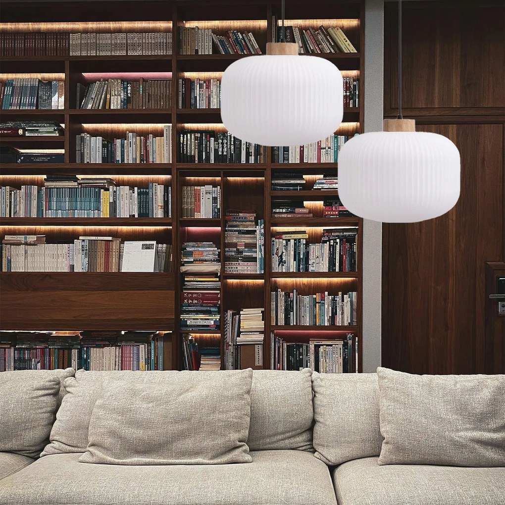 Lampa wisząca z białym kloszem APP1069-CP