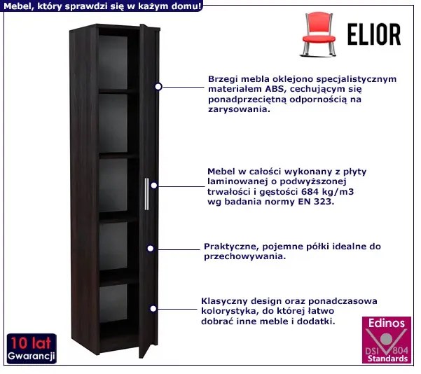 Klasyczny regał do salonu wenge - Okles