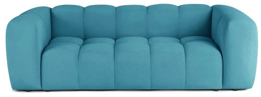 Turkusowa aksamitna sofa 225 cm Cube – Bonami Selection