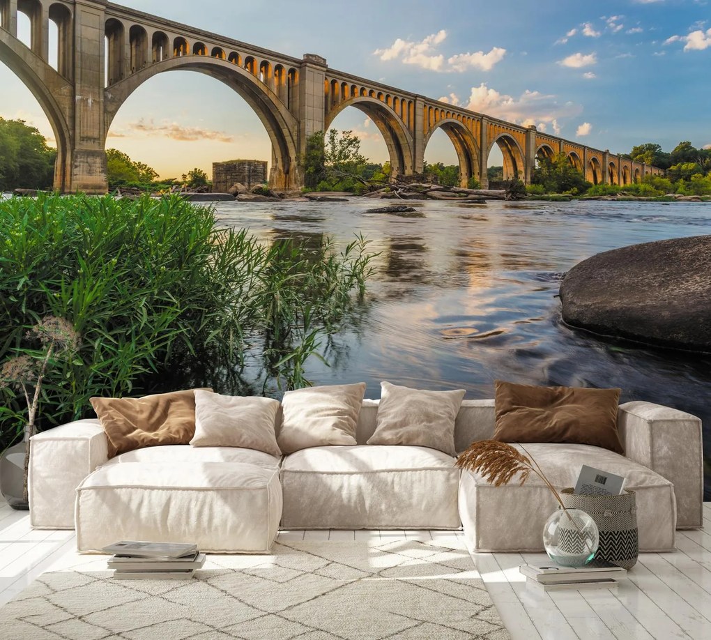 Fototapeta - Most kolejowy w Richmond (196x136 cm)