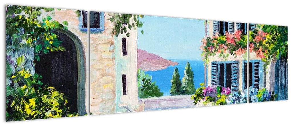 Obraz - Grecka aleja, obraz olejny (170x50 cm)