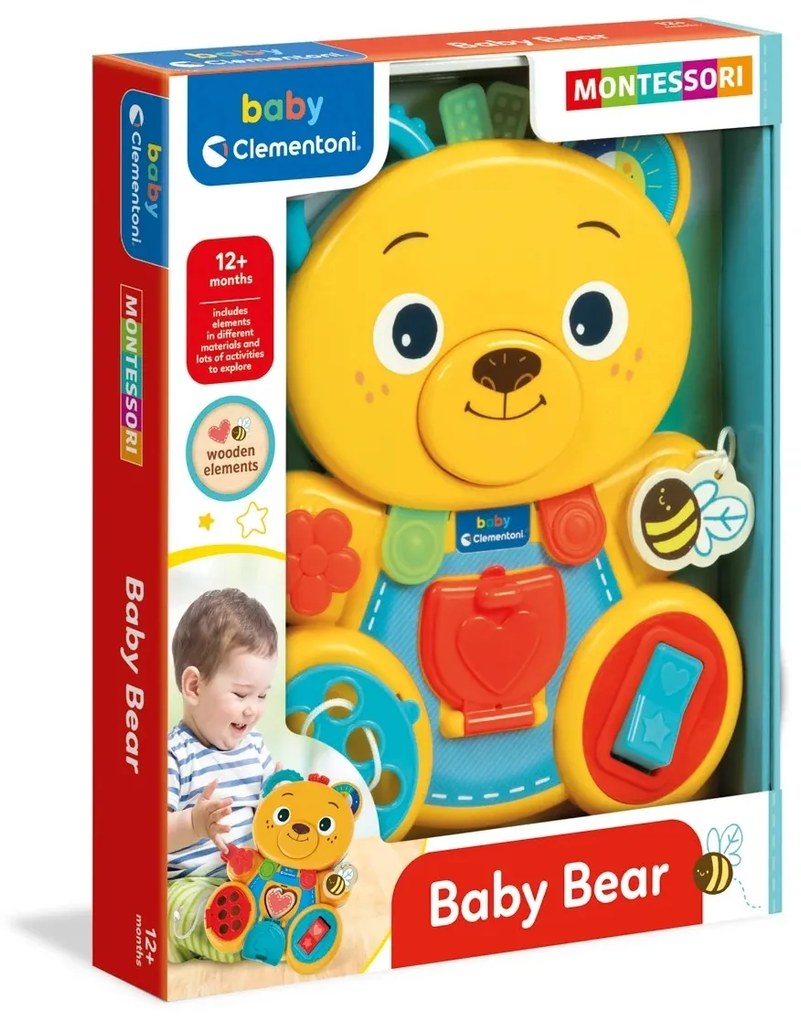 Clementoni Montessori Dydaktyczny miś, 29 x 35 x 5,5 cm