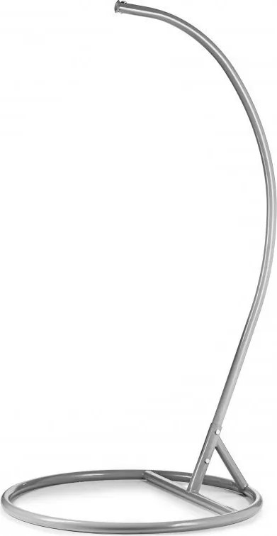 Szary wiszący fotel KOLUMBIA z poduszkami i szarym stojakiem