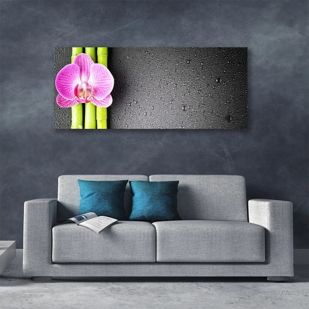 Zdjęcie na płótnie Duet Bambusa i Orchidei