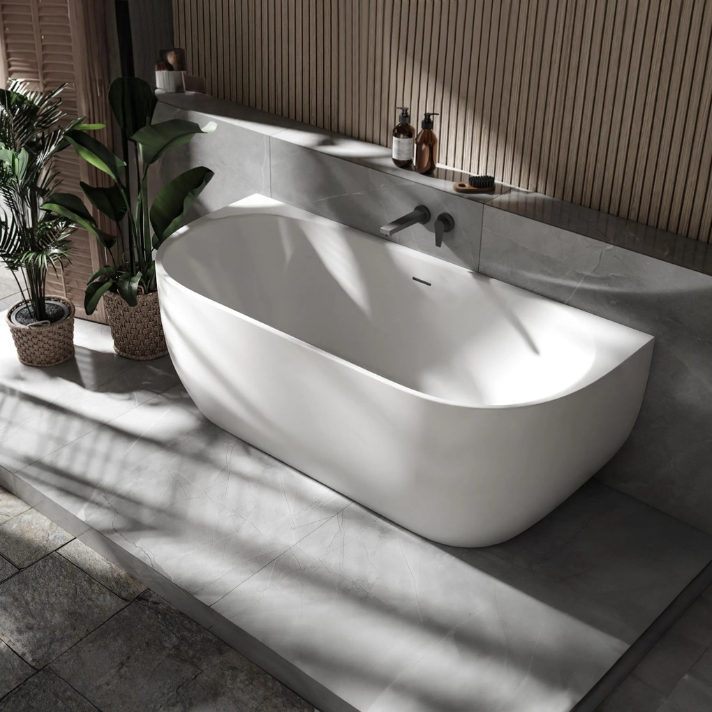 Halb freistehende Badewanne LENA