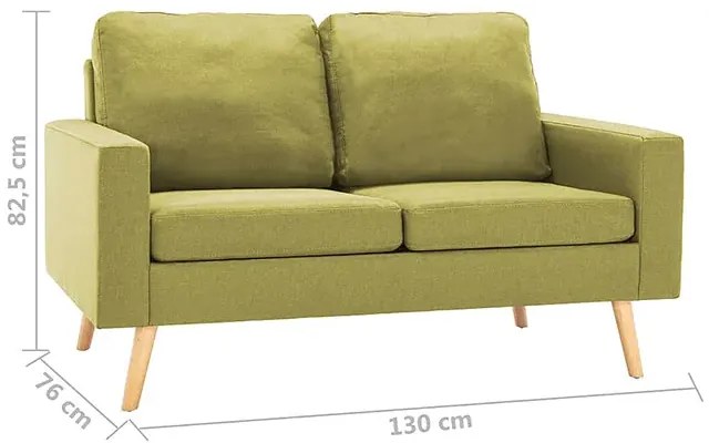 2-osobowa zielona sofa Diegi