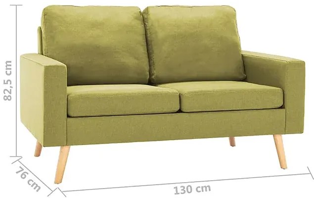 2-osobowa zielona sofa - Muria 2Q