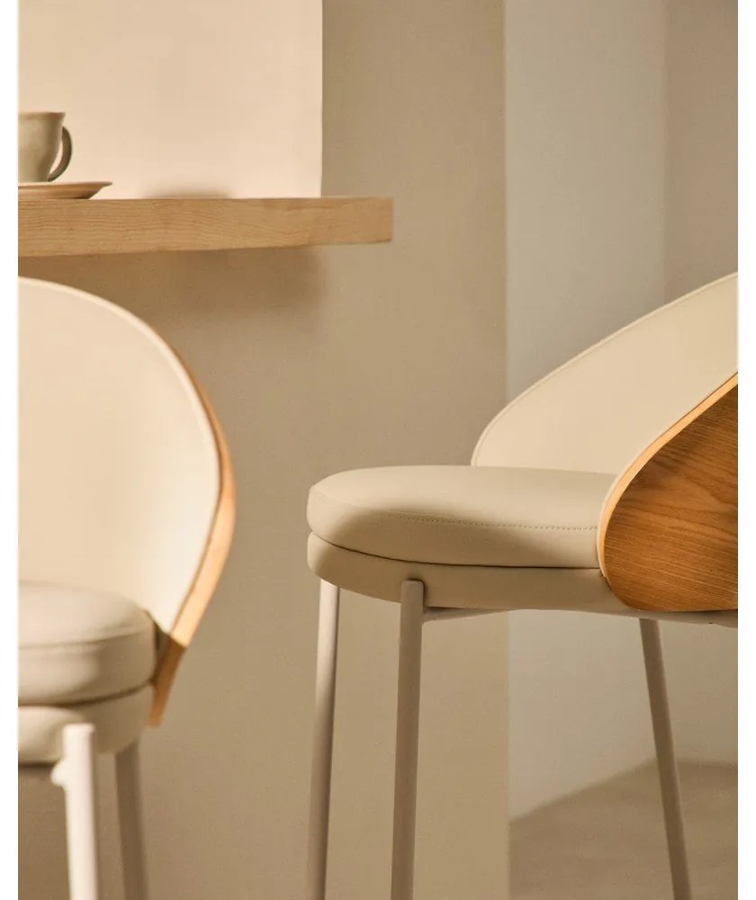Beżowo-naturalny hoker (wysokość siedziska 77 cm) Eamy – Kave Home