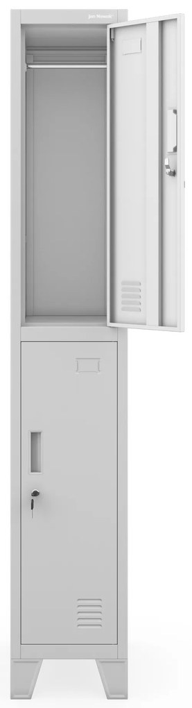 Szafka BHP ubraniowa pracownicza: szara BARTEK 1 Plus