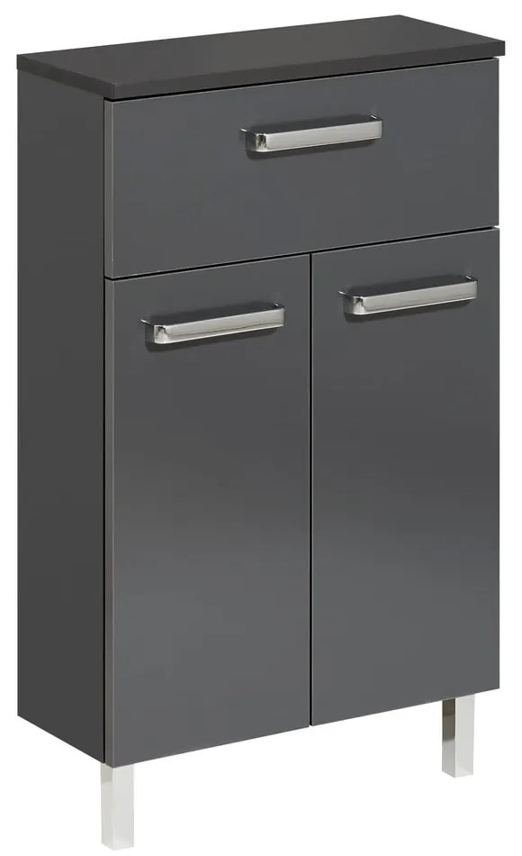 Ciemnoszara niska szafka łazienkowa 50x81 cm Set 311 – Pelipal