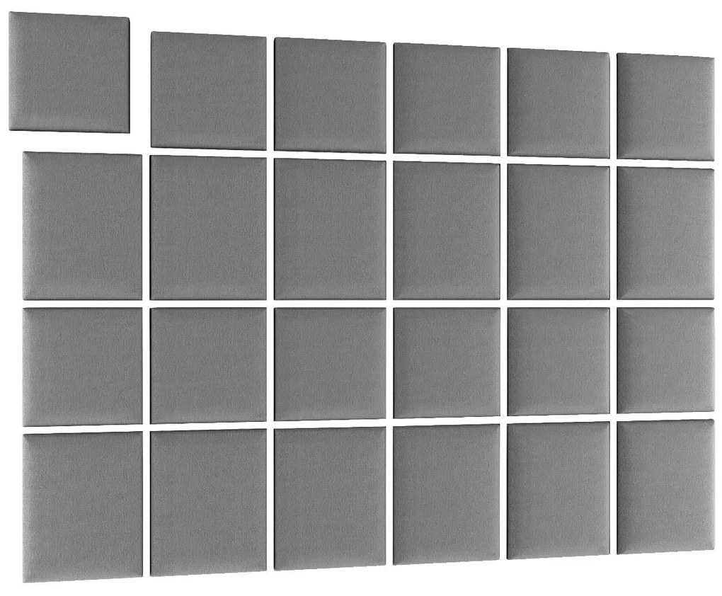 Zestaw 24 paneli tapicerowanych QUADRATTA 240x180 szary ELTAP