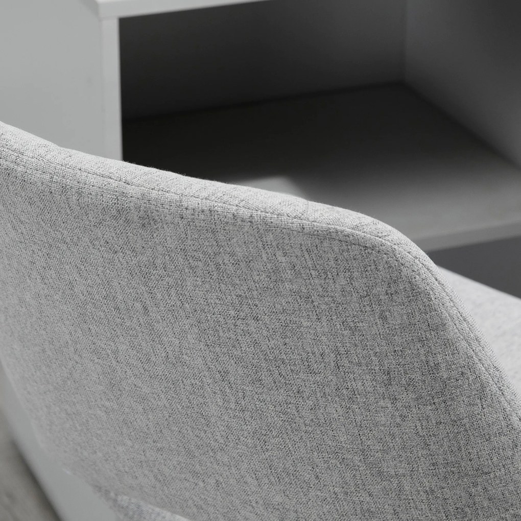 Vinsetto Krzesło Biurowe z Masażem Obrotowe 6-Punktowy Masaż Sztuczna Skóra Szare | Aosom PL