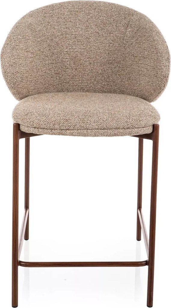 Stołek barowy KIOTO, orzech/beżowy